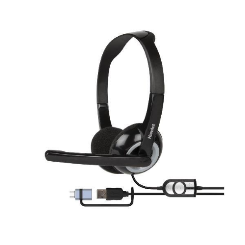 HAMLET CUFFIA CON MIC. + USB-C ADAPTER